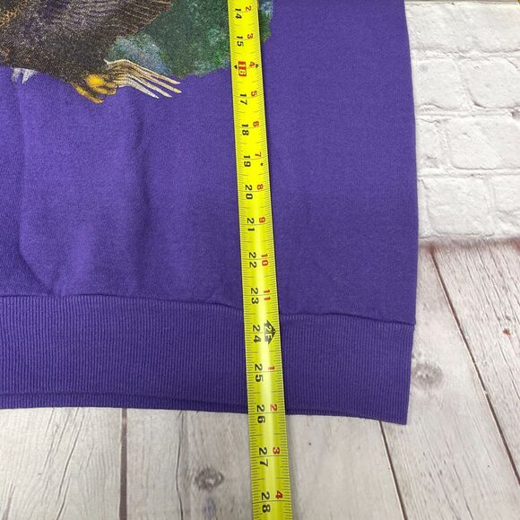 Vintage Brazos Adult Bald Eagle Crewneck Sweatshirt Size Large 80s 90s M235 -29 - Picture 4 of 13